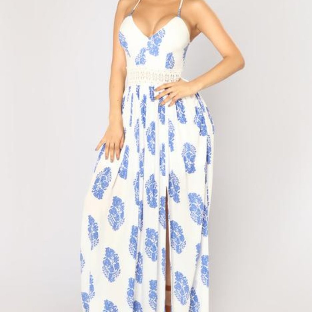 Ivory Royal Maxi Dress - XS